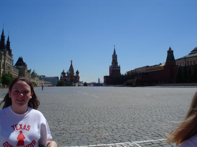 2005 - Texas Girls' Choir Long Tour, Eastern Europe - Stephanie in Red Square,  Moscow, Russia.jpg